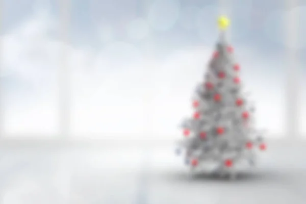 Blurry Christmas Tree Room — Foto de Stock