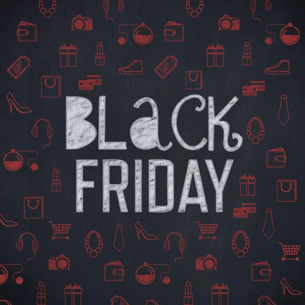 Black Friday Werbung Digital Generiertes Bild — Stockfoto