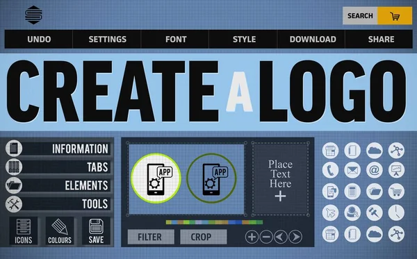 Сторінка Створення Логотипу — стокове фото