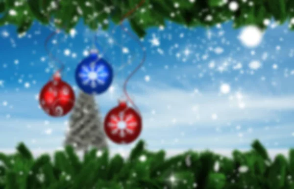 Unscharfe Weihnachtsszene Hintergrund Nahaufnahme — Stockfoto