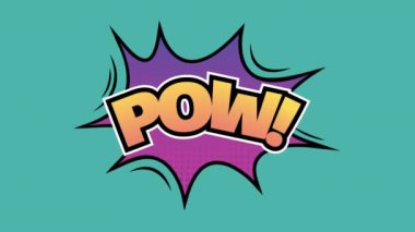 Çizgi roman 5 seçenekleri çizgi roman ses efekti metinleriyle çoklu komik konuşma baloncukları üzerinde metin animasyonu. çizgi roman ve sosyal medya konsepti dijital olarak oluşturulmuş video.