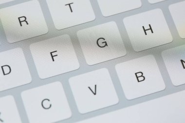 Digitally generated close up of keyboard