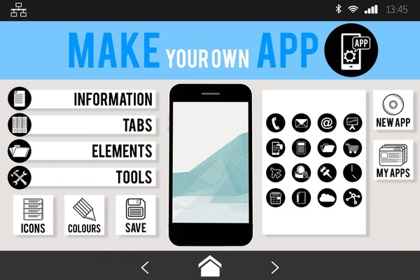 Make Your Own App Smartphone — Foto de Stock