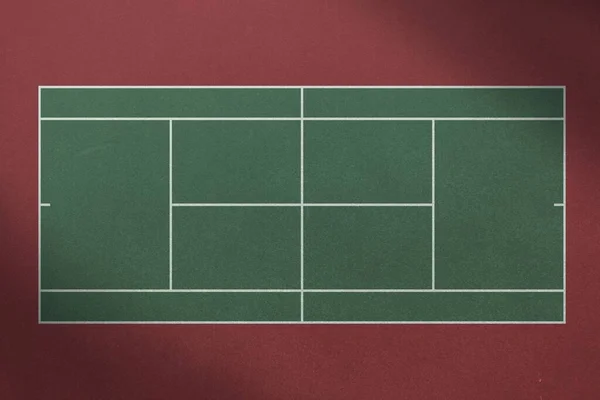 Overhead View Digitally Generated Tennis Court — Stock Photo, Image