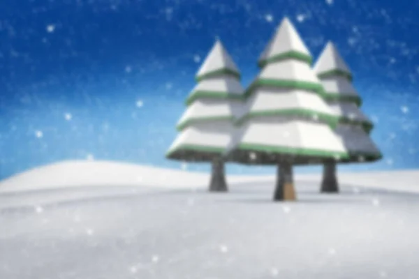 Fir Trees Snowy Landscapes — 스톡 사진