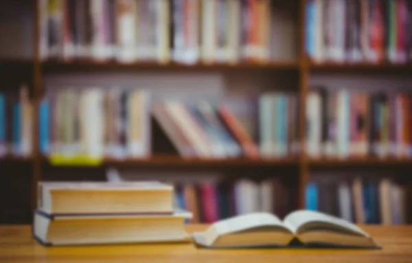 Close Books Table Library — Stock Photo, Image