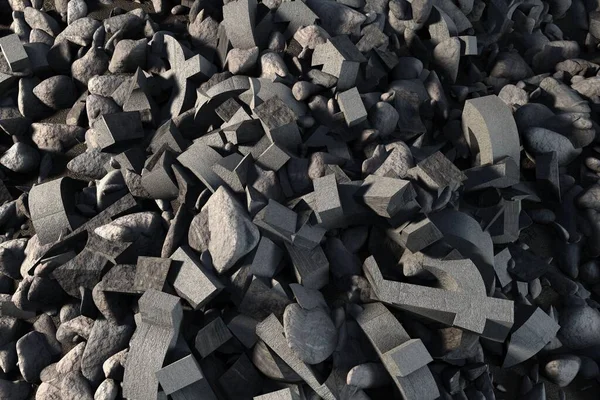 Pile Grey Rocks — Stock Photo, Image