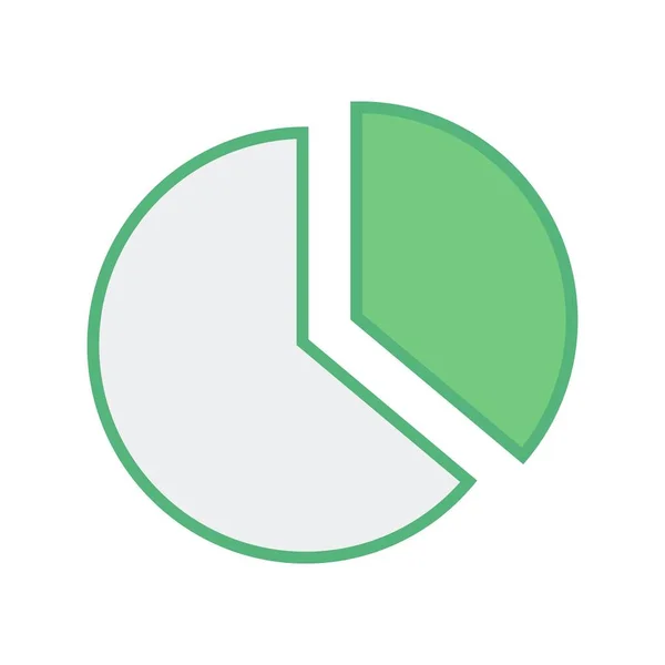 Composite Image Green Pie Chart White Background — Fotografia de Stock