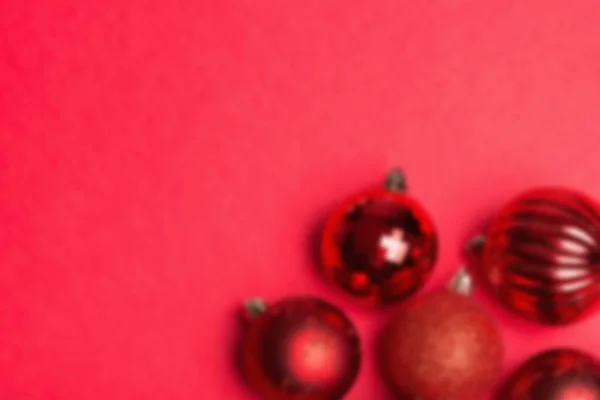 Блестящая Красная Группа Рождественских Безделушек — стоковое фото