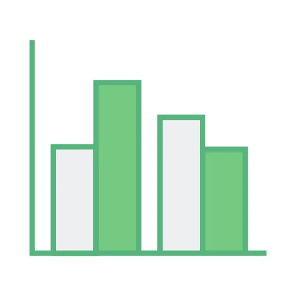 Digital Composite Green Bar Graph White Background — 스톡 사진