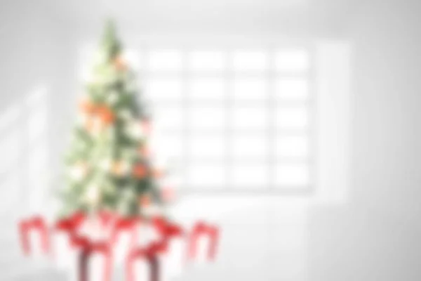 Blurry Christmas Tree Room — Fotografia de Stock