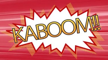 Çizgi roman 5 seçenekleri çizgi roman ses efekti metinleriyle çoklu komik konuşma baloncukları üzerinde metin animasyonu. çizgi roman ve sosyal medya konsepti dijital olarak oluşturulmuş video.