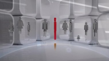 Okuldaki Star England bayrağı. Küresel bilim tıbbı ve dijital arayüz kavramı dijital olarak üretilen video.