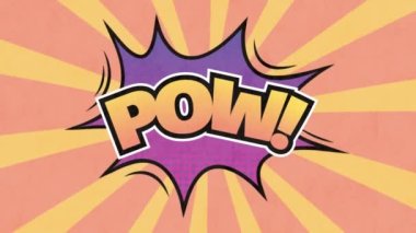 Çizgi roman 5 seçenekleri çizgi roman ses efekti metinleriyle çoklu komik konuşma baloncukları üzerinde metin animasyonu. çizgi roman ve sosyal medya konsepti dijital olarak oluşturulmuş video.