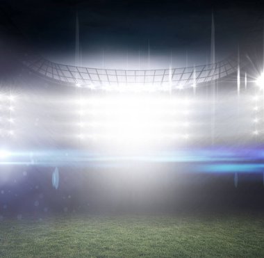 Amerikan futbol arenası, dijital olarak üretilen görüntü