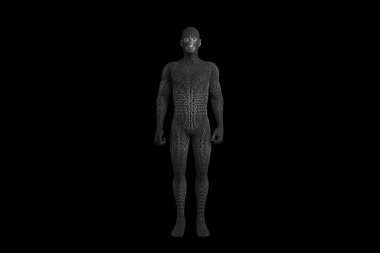 3D composite illustration of man