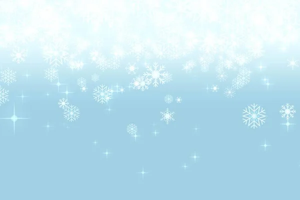 Immagine Grafica Del Computer Fiocchi Neve Sfondo Blu — Foto Stock