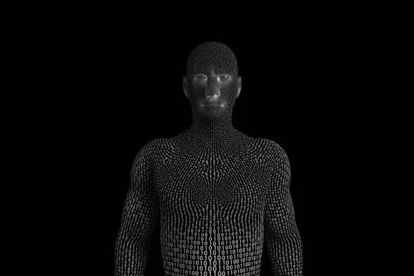 Digital Composite Close Image Man — Fotografia de Stock