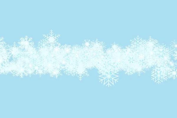 Digitally Generated Image Snowflakes Blue Background — Foto Stock