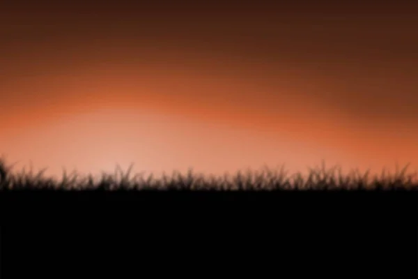 Idyllic View Dark Clear Sky Silhouette Landscape — Stockfoto