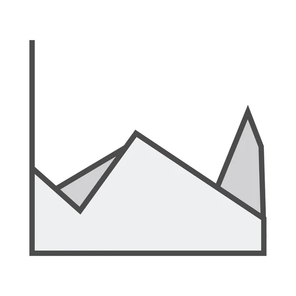 Vector Image Area Chart White Background — Stockfoto