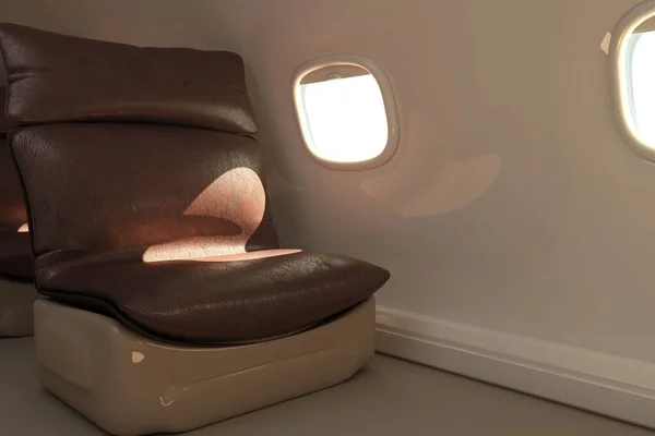 Empty Seat Modern Airplane — ストック写真