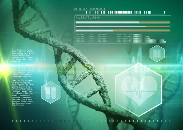 Digitally Generated Image Dna Helix — Fotografia de Stock