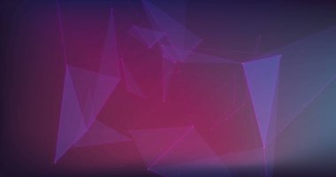 Pembe arkaplandan mor arkaplana dönen bağlantı ağının resmi. küresel bağlantılar, teknoloji ve dijital arayüz kavramı dijital olarak oluşturulmuş görüntü.