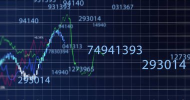 Simgeler ve veri işleme ile dijital arayüzün resmi. Dijital olarak oluşturulan küresel bilgisayar ağı teknolojisi kavramı.