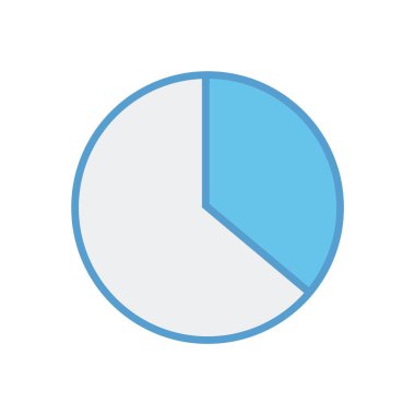 Beyaz arkaplan üzerinde mavi pasta diyagramının yakın plan görüntüsü