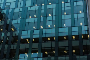 Close-up of glass office building 
