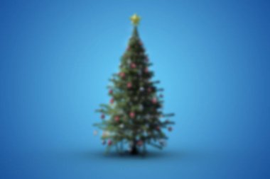 Bulanık noel ağacı, dijital olarak oluşturulmuş görüntü