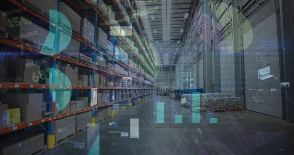 Image Financial Data Processing Warehouse Global Business Data Processing Digital — Stock Photo, Image