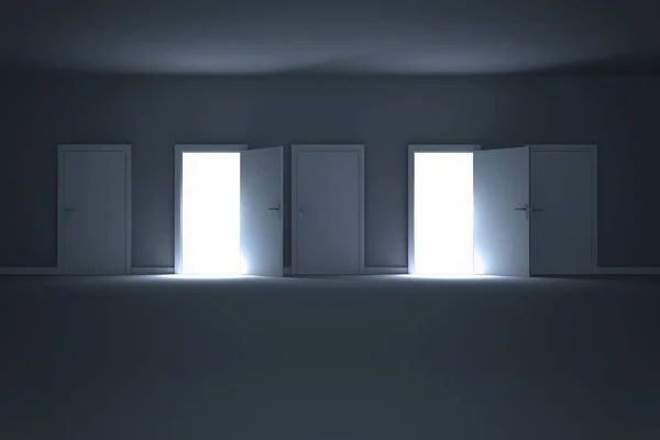 Türen Die Licht Offenbaren — Stockfoto