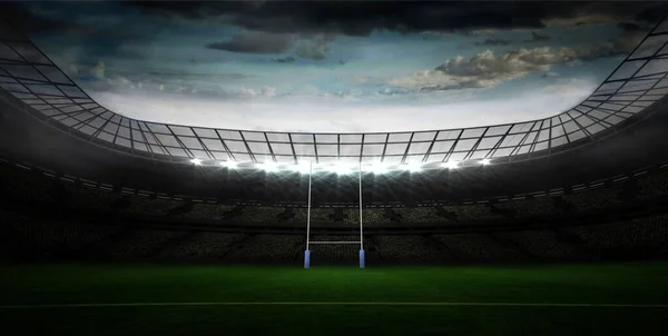 Estádio Rugby Gráfico Computador — Fotografia de Stock