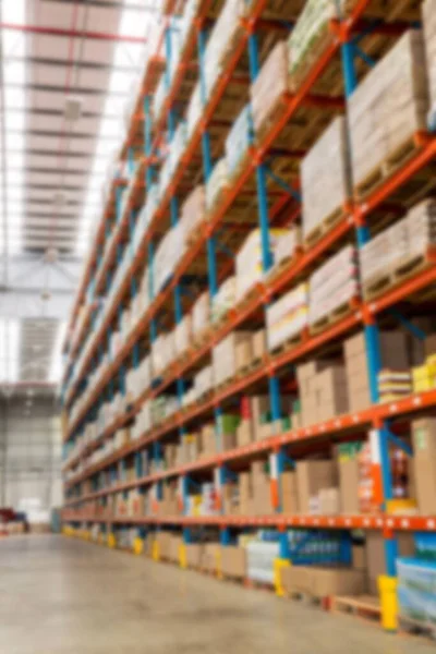Boxes Arranged Rack Industrial Warehouse — Stock Photo, Image