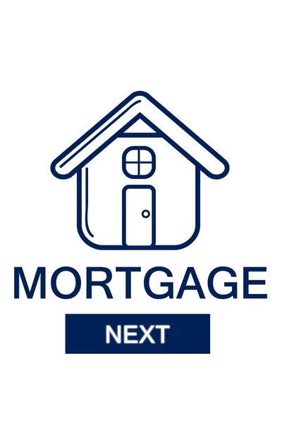 Digital Image Mortgage Text Icon White Background — Stock Photo, Image