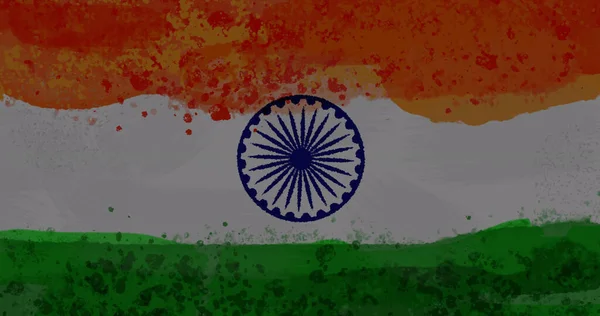 Složení Covid Statistiky Nad Indiánskou Vlajkou Globální Koronavirová Pandemie Indické — Stock fotografie