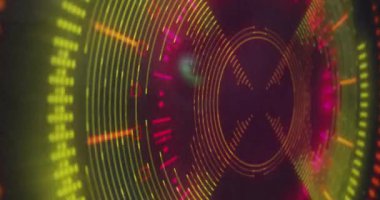 Kapsam taramasında ekoloji simgelerinin animasyonu. Küresel ekoloji ve dijital arayüz kavramı dijital olarak oluşturulmuş video.