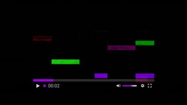 Girişim üzerine sosyal medya ekranının animasyonu. Sosyal medya ve dijital arayüz konsepti dijital olarak oluşturulmuş video.