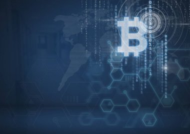 İkili kodlu dijital bitcoin
