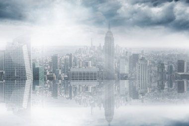 Şehir üzerinde seyir büyük pencereli Oda