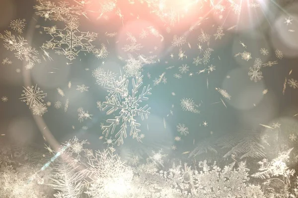 Ψηφιακά Κρέμα Χιόνι Flake Μοτίβο Σχεδιασμός Παραγόμενος — Φωτογραφία Αρχείου