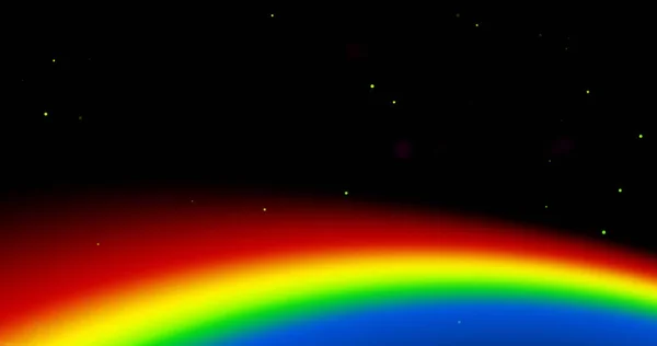 Imagen Arco Iris Colorido Rastro Luz Moviéndose Sobre Fondo Negro — Foto de Stock