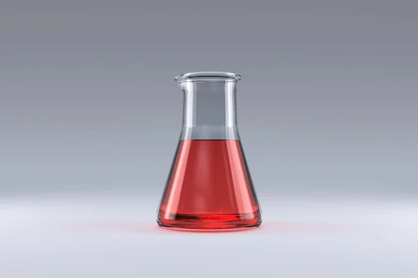 Conical Flask Solution Close — Fotografia de Stock