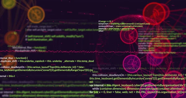 Image Icônes Informatiques Numériques Interconnectées Aux Lignes Aux Données Langage — Photo