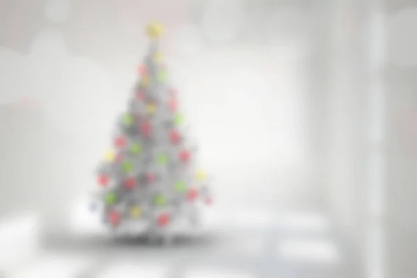 Blurry Christmas Tree Room — 스톡 사진