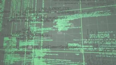 Gri arkaplandaki profil simgeleri ağıyla şebeke üzerinden veri işleme animasyonu. Bilgisayar arayüzü ve iş teknolojisi kavramı