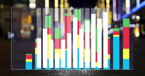 Animáció Dns Szál Felett Ember Képernyőn Statisztikai Adatfeldolgozással Emberi Test — Stock videók