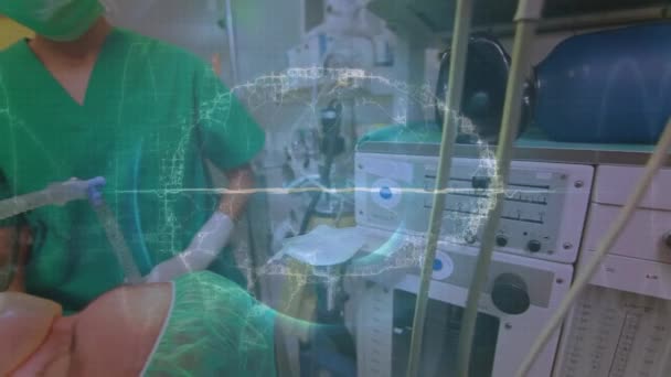 การเคล อนไหวของการประมวลผลข ลทางการแพทย านท ลยแพทย การท โรงพยาบาล ความค ดเก ยวก — วีดีโอสต็อก